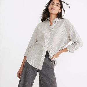 MADEWELL Painter Shirt in Wilkens Stripe - XS